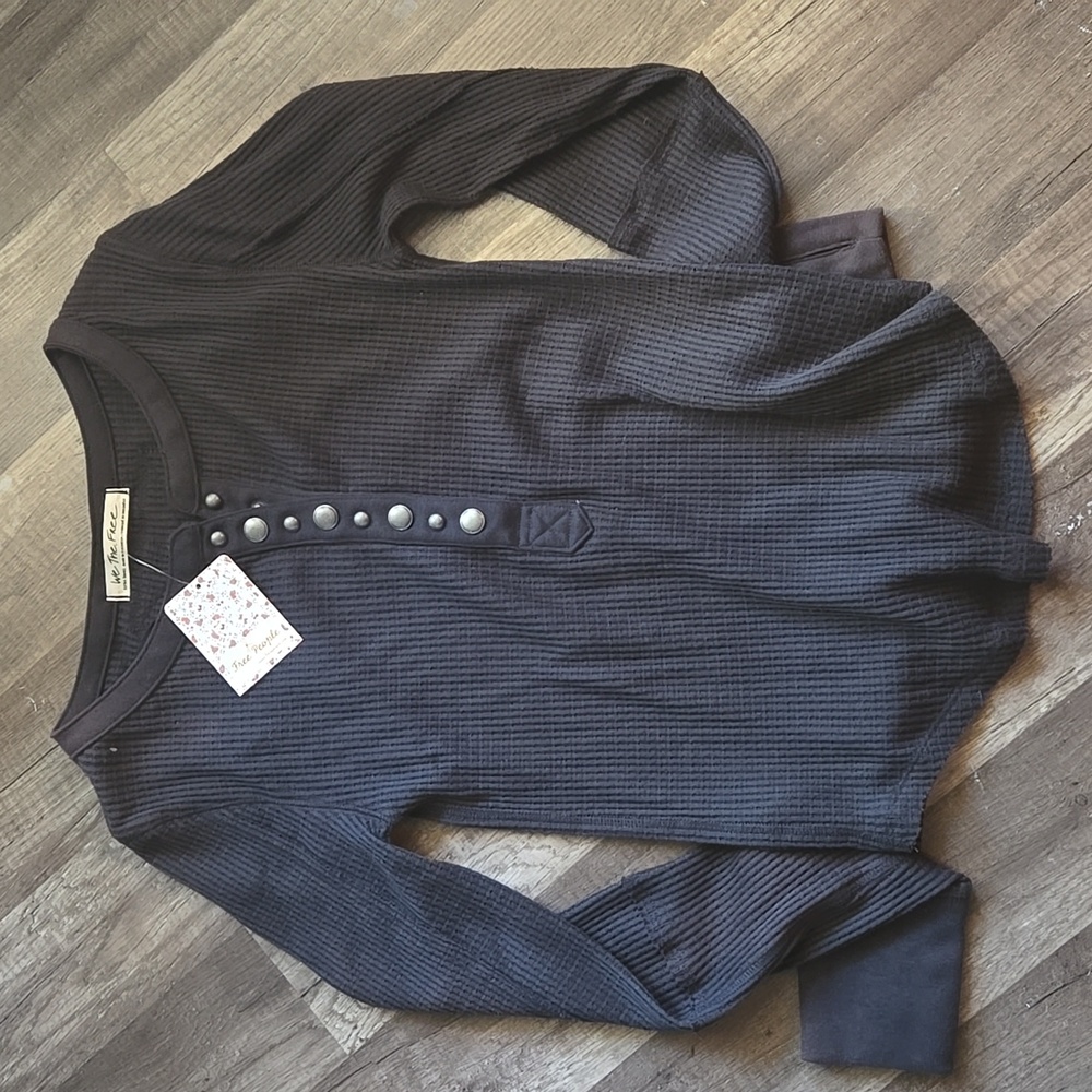 NWT Free People Henley long sleeve shirt